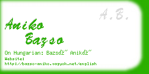 aniko bazso business card